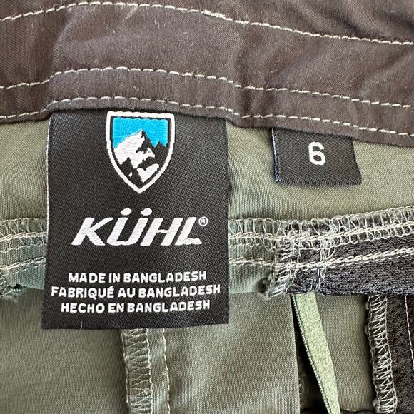 Kuhl Kliffside Air Roll-Up Convertible Shorts Women 6 Olive Green Hiking - Picture 5 of 7